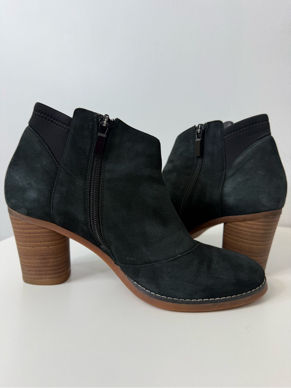 SoftWalk Kora Ankle Boot Black Nubuck Leather Women's Size 8 - Picture 7 of 11